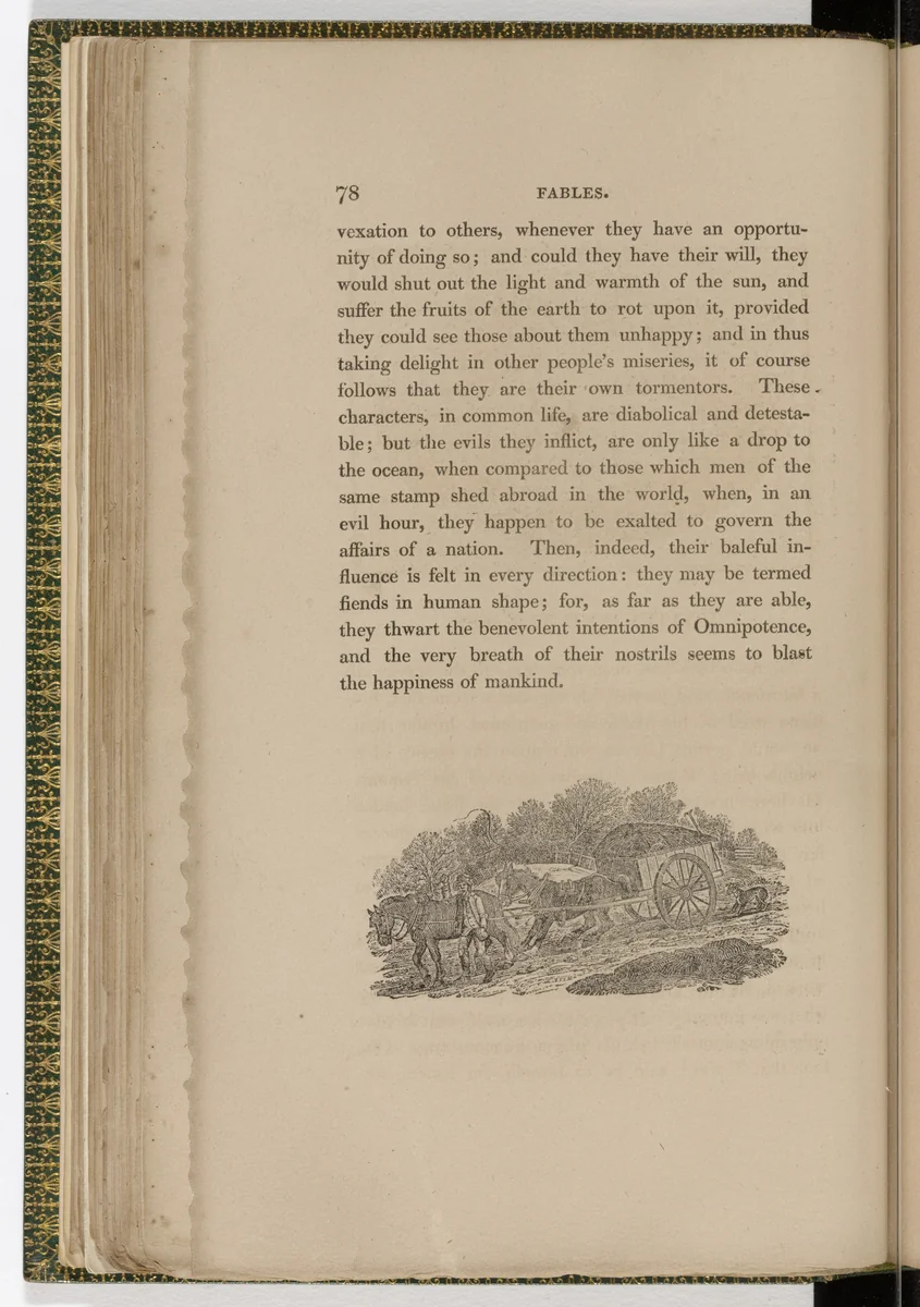 Tailpiece (page 78) from The Fables of Aesop by Thomas Bewick, illustrated book, 1818