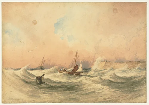 Marine by Anthony Vandyke Copley Fielding, drawing, 1802-1855