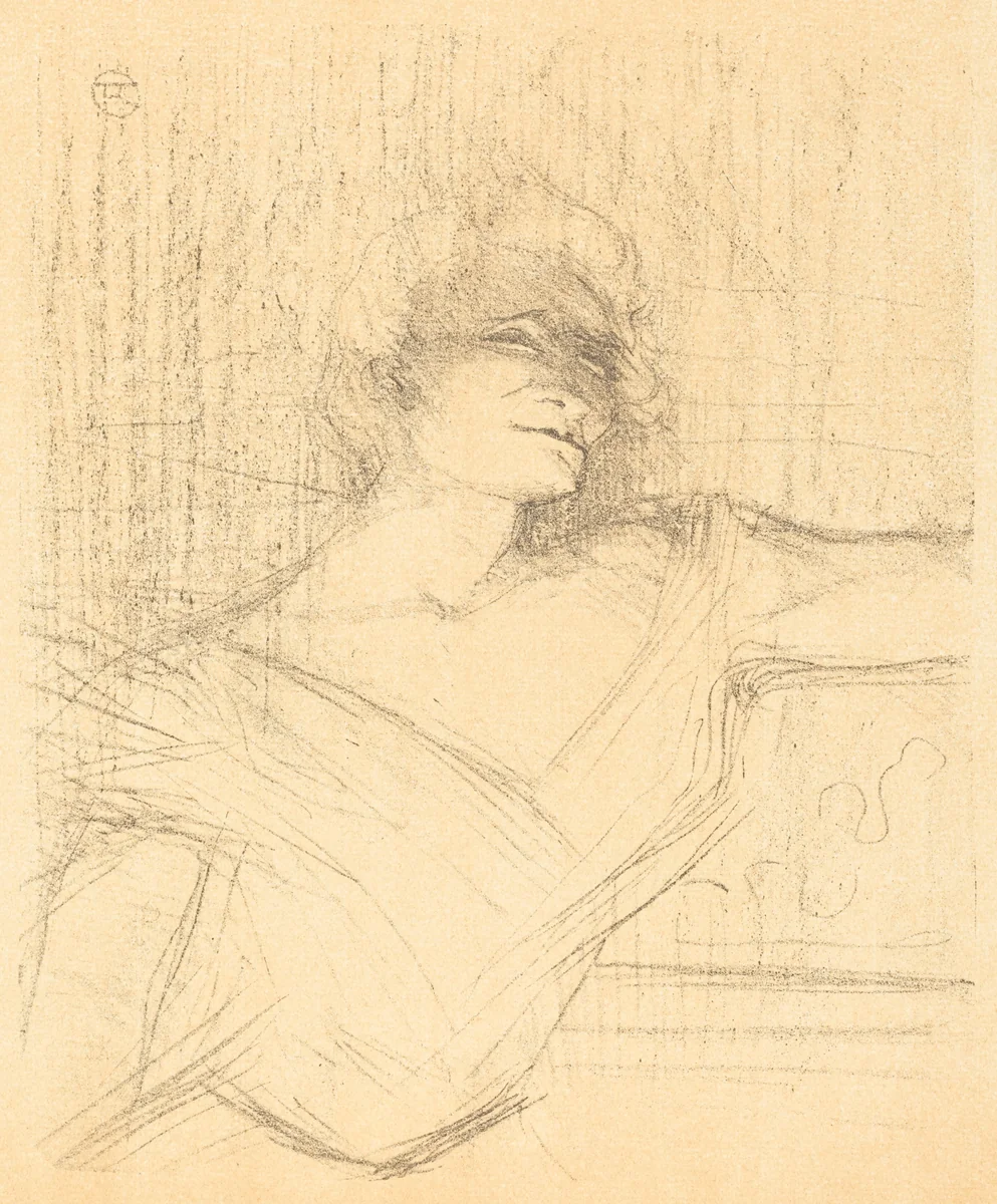 In "La glu" (Dans "La glu") by Henri de Toulouse-Lautrec, print, 1898