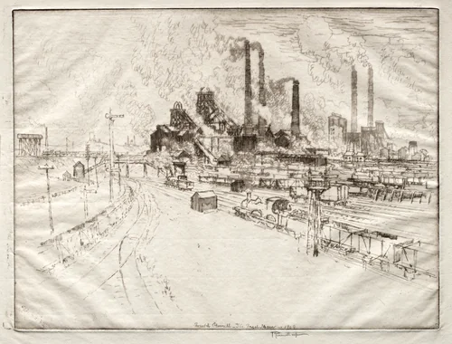 The Great Main, Near Sheffield by Joseph Pennell, print, 1909