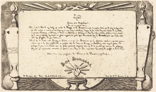 La Loi lunaire, 1er planche ("Lunar" Law, 1st plate) by Charles Meryon, print, 1856