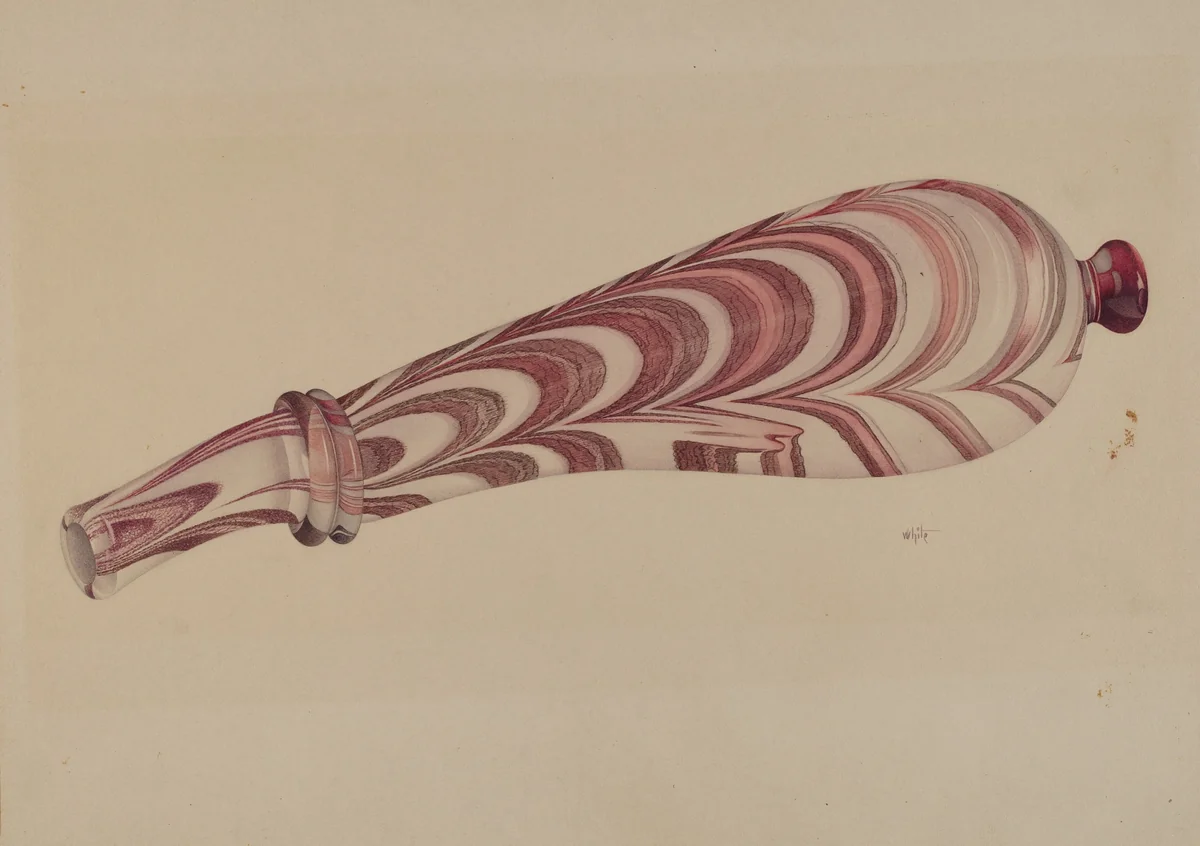 Powder Horn by Edward White, index of american design, 1935-1942