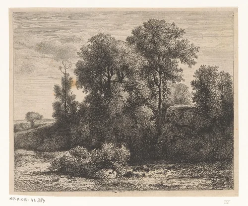 Gezicht op het dal van Grésivaudan by Jean Alexis Achard, print, 1850