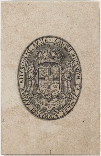 Shield of Anne of Denmark by Simon van de Passe, print, 1595-1647