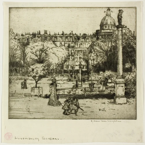 Luxembourg Gardens, Paris by Donald Shaw MacLaughlan, print, 1900