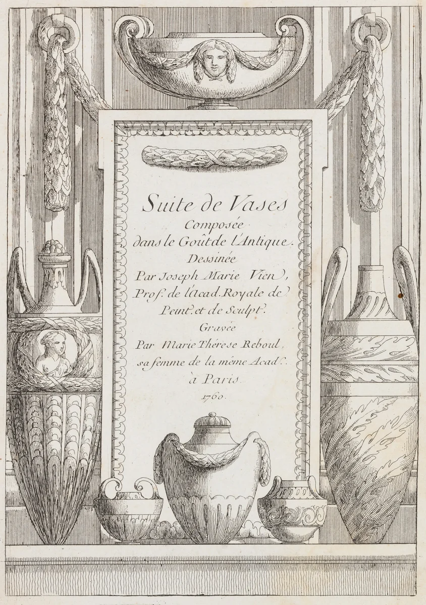 Suite de Vases Composée dans le Goût de l'Antique... by Joseph-Marie Vien, book, 1760
