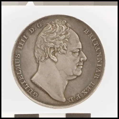 William IV proof crown by William Wyon, metalwork, 1831