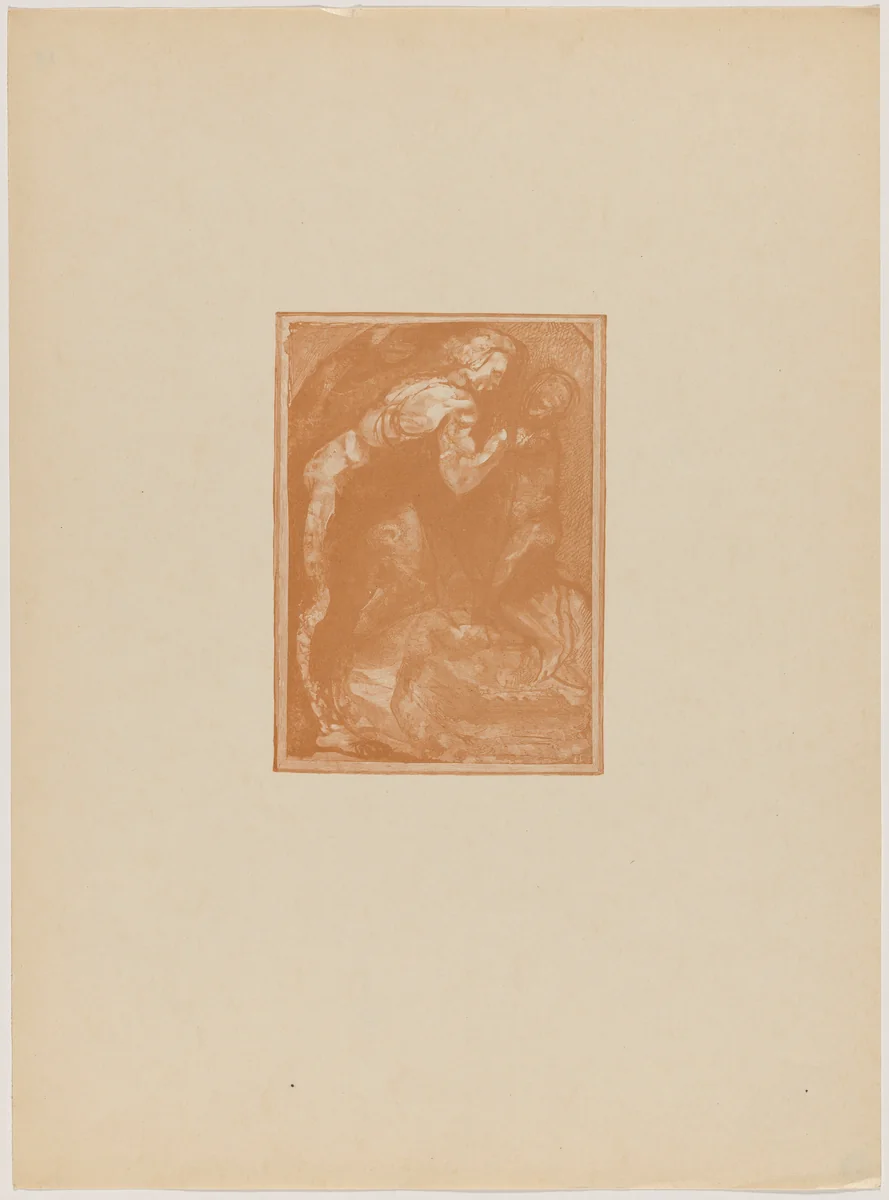 Michel Ange modelant l'esclave (Michelangelo Sculpting "The Slave") by Auguste Rodin, portfolio, 1894