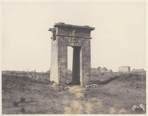 Karnak (Thèbes), Grande Porte du Nord Vue du Point X by Félix Teynard, photograph, 1851-1852