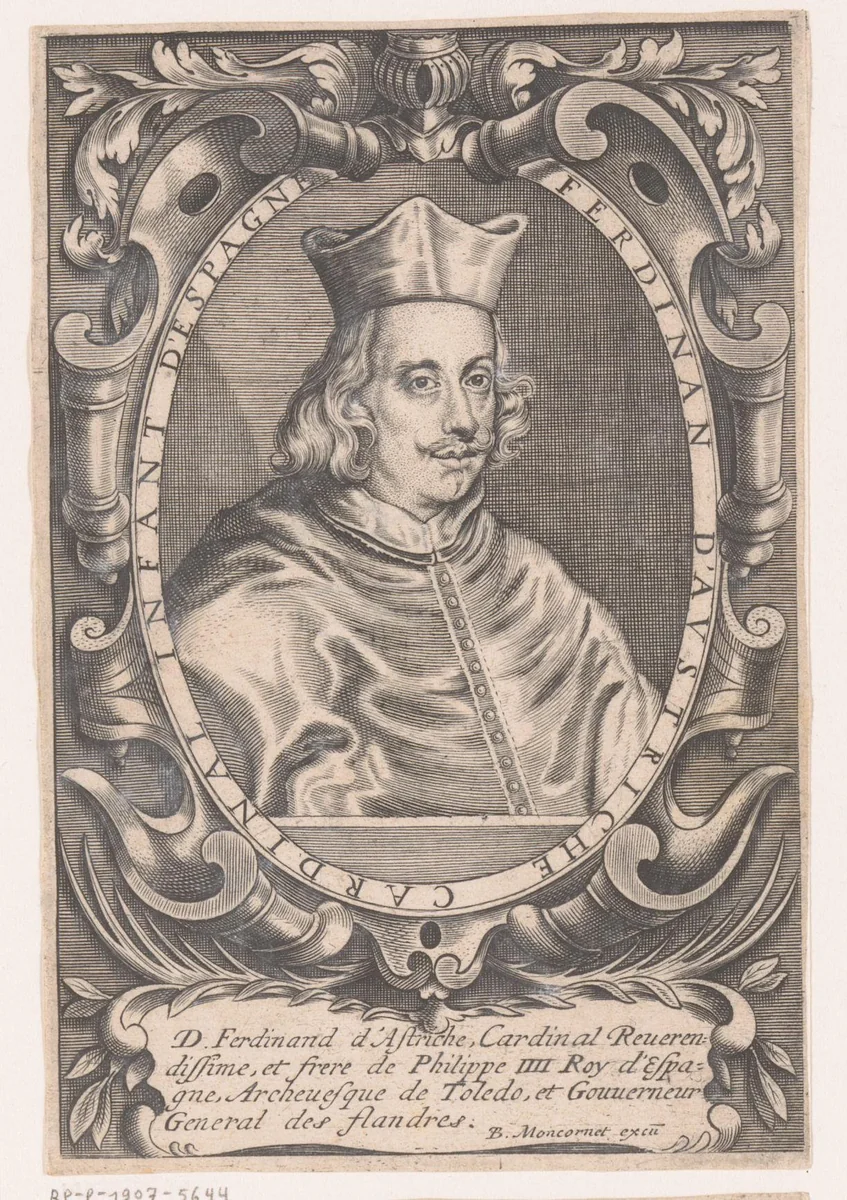 Portret van Ferdinand van Oostenrijk by anonymous, print, 1629-1668