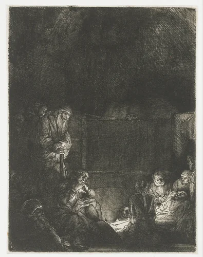The Entombment by Rembrandt van Rijn, print, 1654