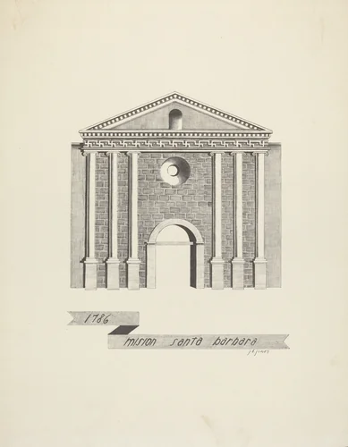 Mision Santa Barbara by James Jones, index of american design, 1935-1942