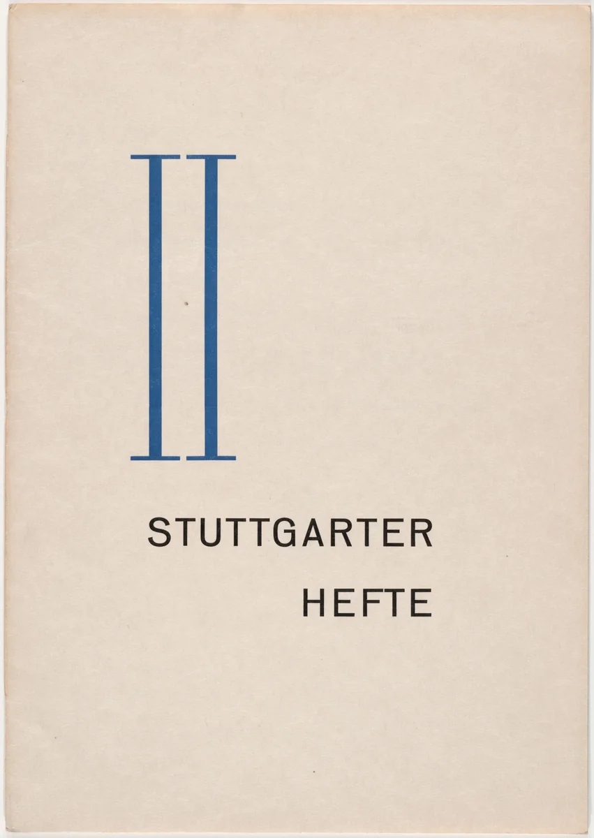 Stuttgarter Hefte II by Unknown Artist, design, 1926