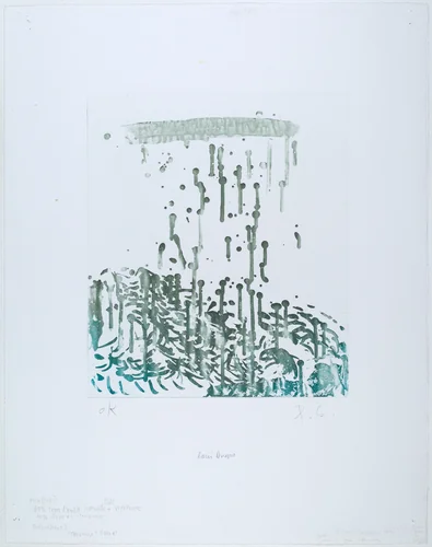 Raindrops by Pat Steir, print, 1991