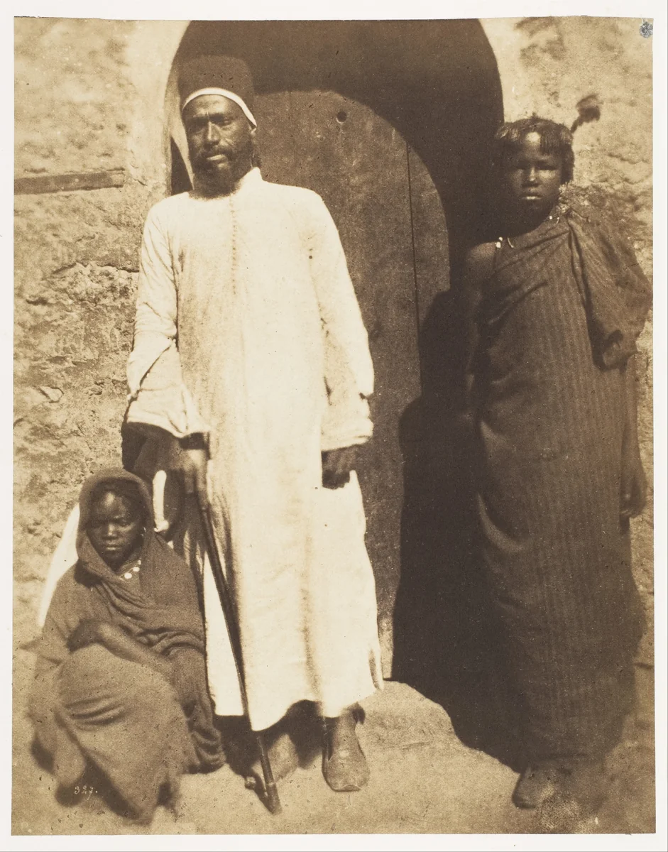 Abu Nabut and Negro Slaves in Cairo by Ernest Benecke, photograph, 1852