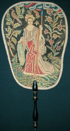 Fire Fan by England, textile, 1701-1725