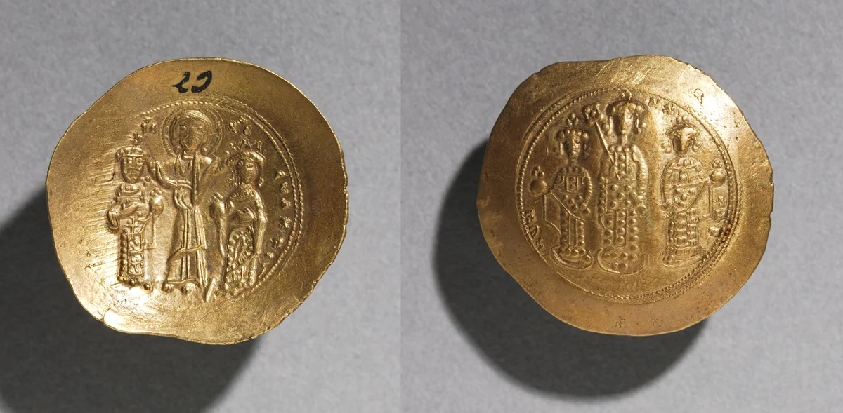 Nomisma with Eudocia and Romanus IV Diogenes by Unknown, metalwork, 1068-1071