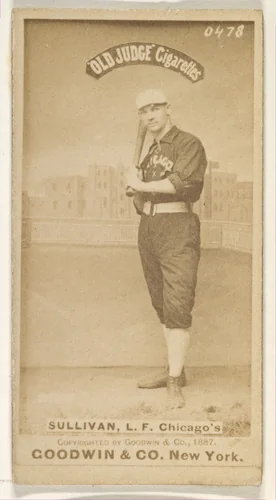 Sullivan, Left Field, Chicago, from the Old Judge series (N172) for Old Judge Cigarettes by Goodwin & Company, photograph, 1887