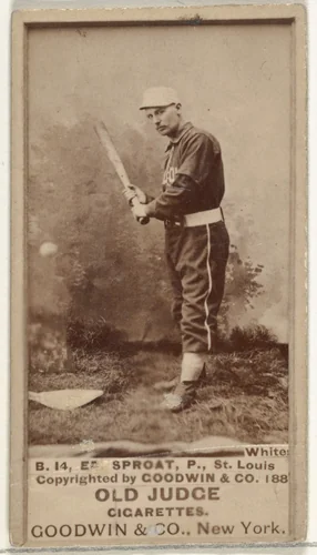 Sproat, Pitcher, St. Louis Whites, from the Old Judge series (N172) for Old Judge Cigarettes by Goodwin & Company, photograph, 1887-1889