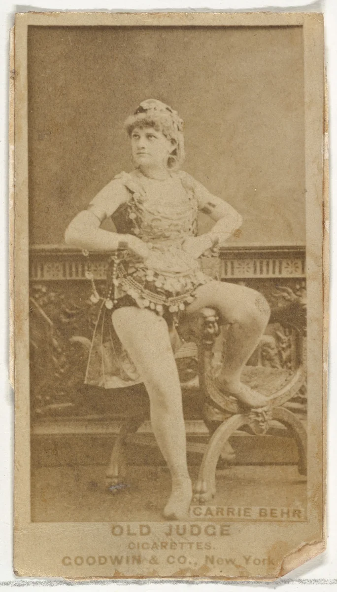 Carrie Behr, from the Actors and Actresses series (N171) for Old Judge Cigarettes by Goodwin & Company, photograph, 1886-1890