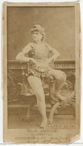 Carrie Behr, from the Actors and Actresses series (N171) for Old Judge Cigarettes by Goodwin & Company, photograph, 1886-1890