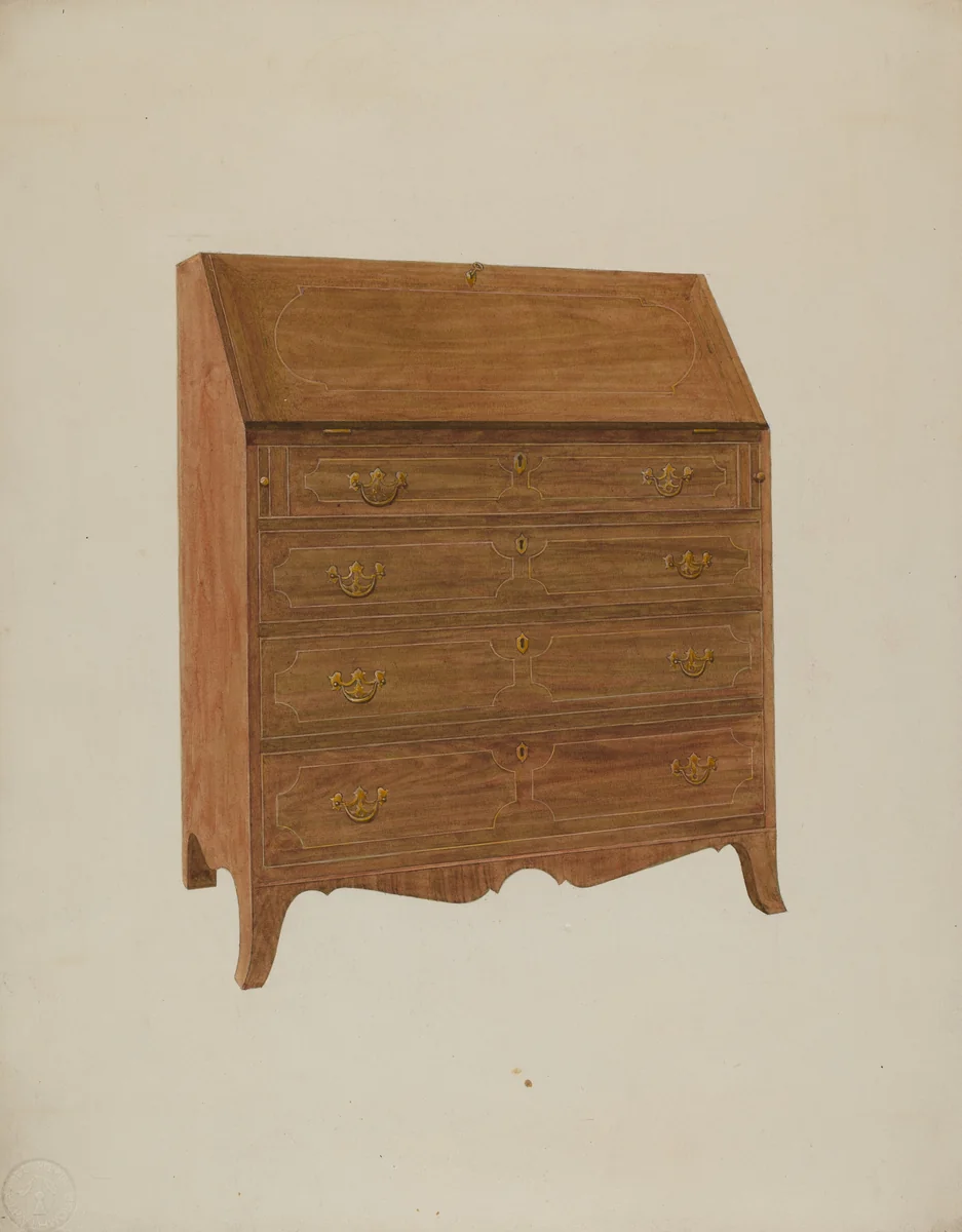 Desk-White Oak by Henry Moran, index of american design, 1940