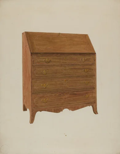 Desk-White Oak by Henry Moran, index of american design, 1940