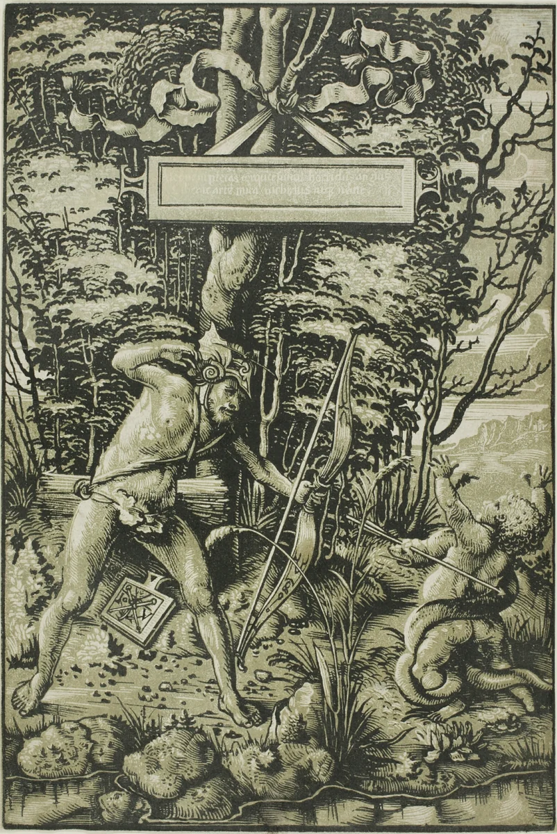 Alcon Slaying the Serpent by Hans Wechtlin, print, 1510-1515