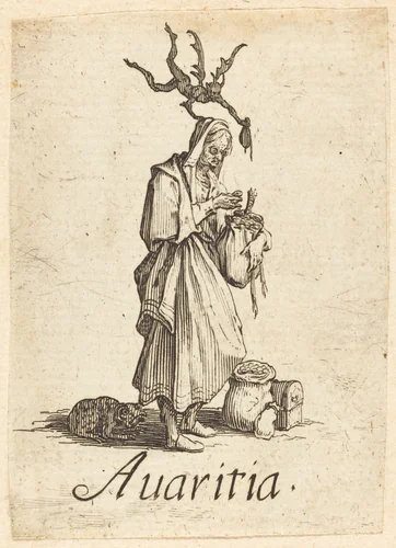 Greed by Jacques Callot, print, 1621