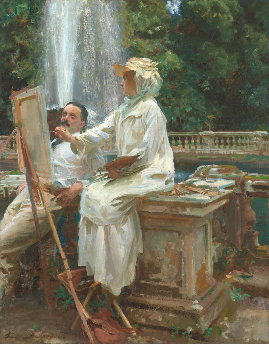 The Fountain, Villa Torlonia, Frascati, Italy by John Singer Sargent, painting, 1907