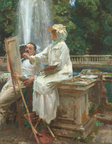 The Fountain, Villa Torlonia, Frascati, Italy by John Singer Sargent, painting, 1907