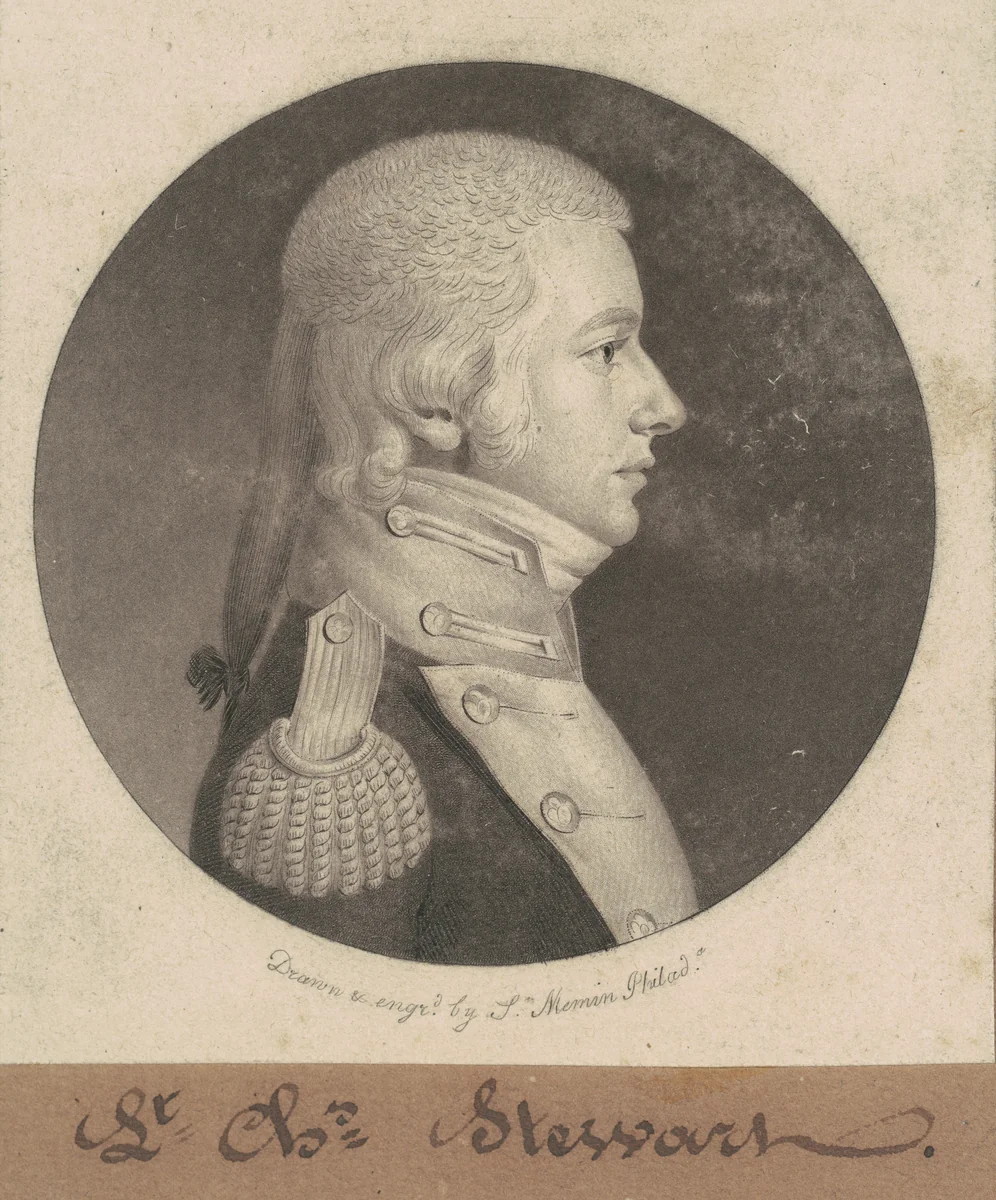 Charles Stewart by Charles B. J. Févret de Saint-Mémin, print, 1802