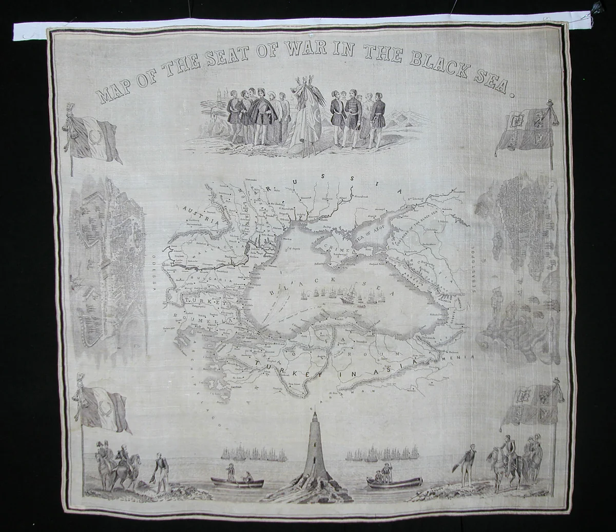 Handkerchief by England, textile, 1846-1866