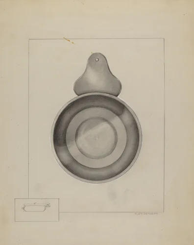 Pewter Porringer by Arthur Zaidenberg, index of american design, 1935-1942