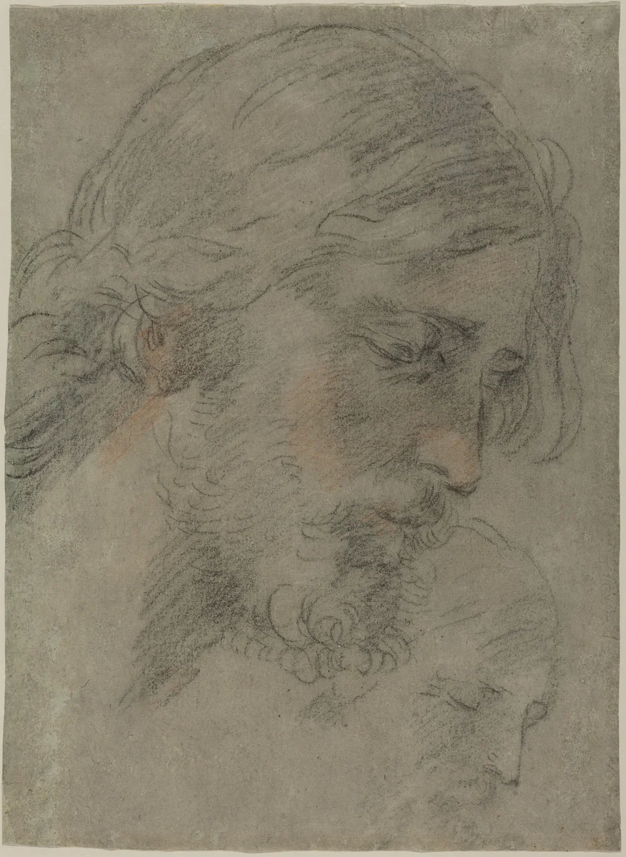 The Head of Christ by Guido Reni, drawing, 1623