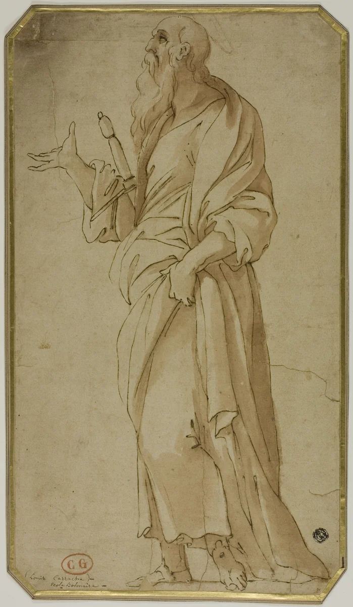 Saint Paul by Giovanni Battista Trotti, drawing, 1590-1610
