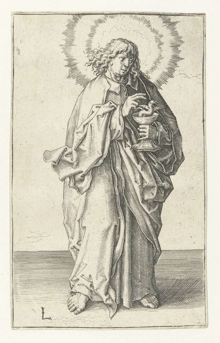 De apostel Johannes by Unknown, print, 1508-1512