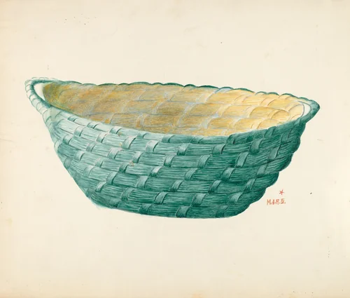 Hand Made Work Basket by Margaret Stottlemeyer, index of american design, 1935-1942