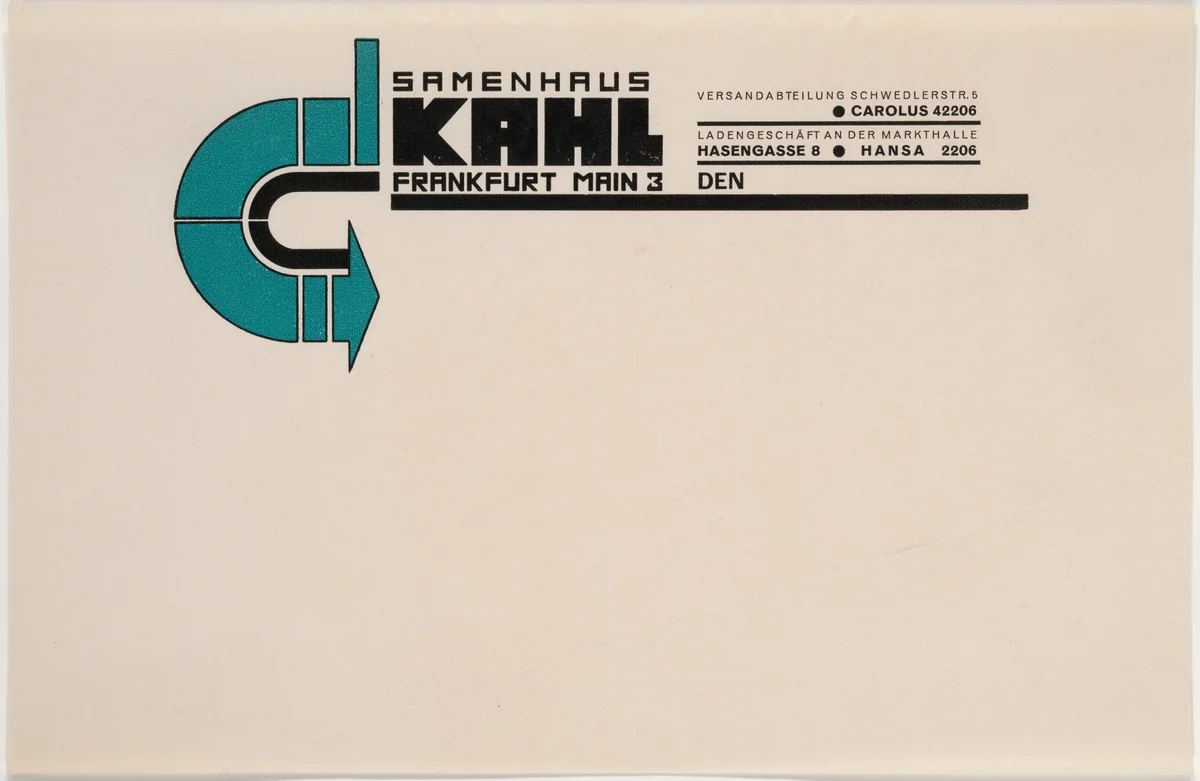 Samenhaus Kahl by Robert Michel, design, 1924