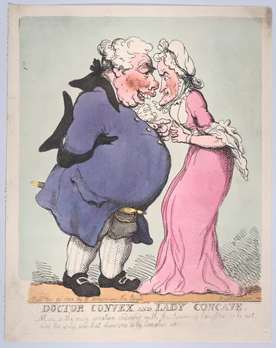 Doctor Convex and Lady Concave by Thomas Rowlandson, print, 1802