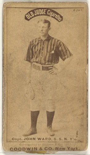 John Montgomery Ward, Captain and Shortstop, New York, from the Old Judge series (N172) for Old Judge Cigarettes by Goodwin & Company, photograph, 1887