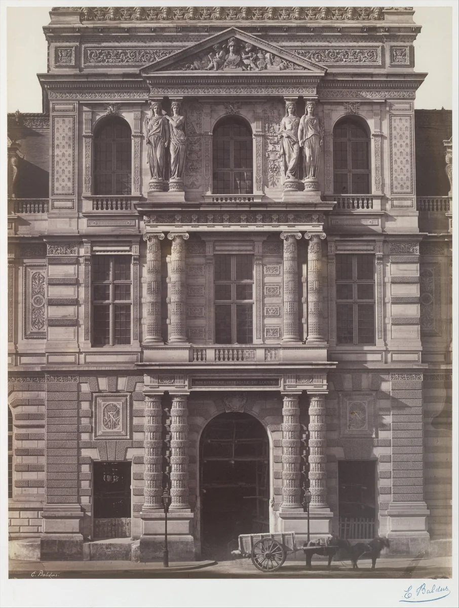[Imperial Library of the Louvre] by Edouard Baldus, photograph, 1856-1857