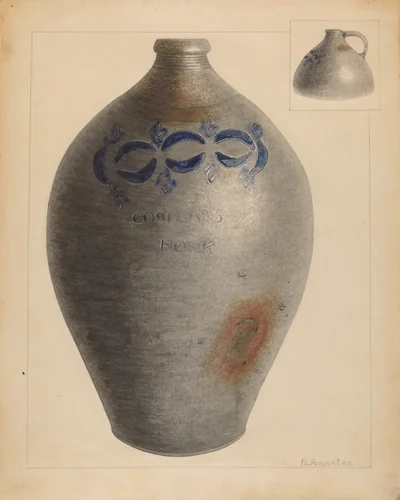 Jug by Nicholas Amantea, index of american design, 1936