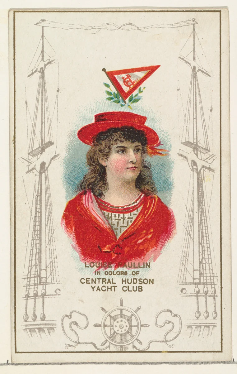 Louise Paullin in Colors of Central Hudson Yacht Club, from the Yacht Colors of the World series (N140) issued by Duke Sons & Co. to promote Honest Long Cut Tobacco by W. Duke, Sons & Co., print, 1890