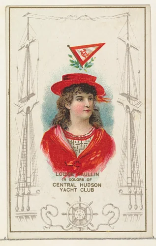 Louise Paullin in Colors of Central Hudson Yacht Club, from the Yacht Colors of the World series (N140) issued by Duke Sons & Co. to promote Honest Long Cut Tobacco by W. Duke, Sons & Co., print, 1890