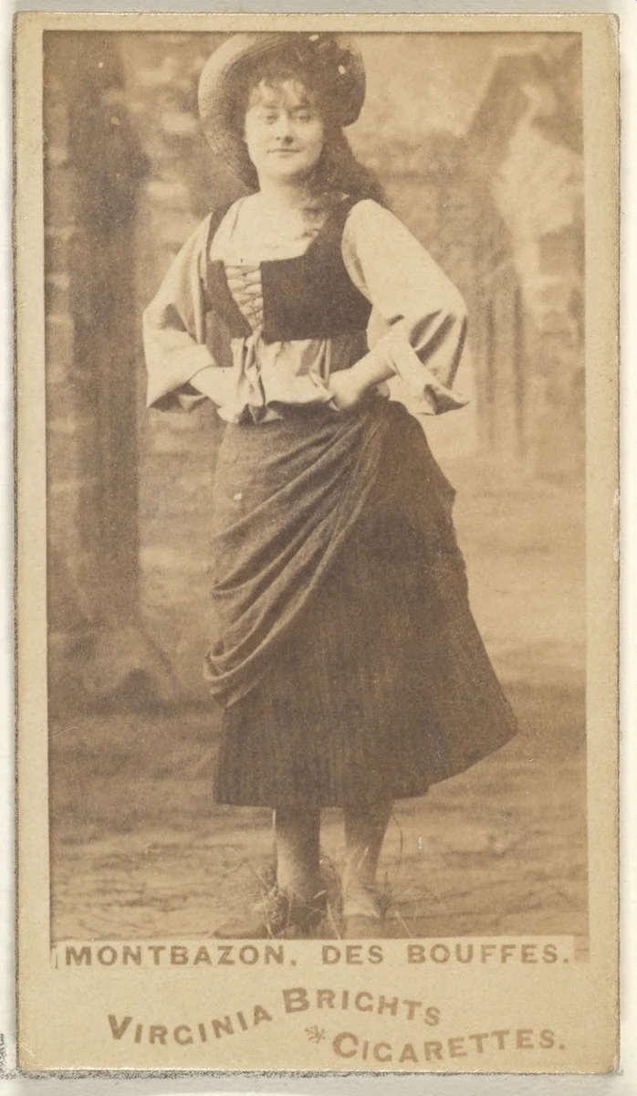 Montbazon, Des Bouffes, from the Actors and Actresses series (N45, Type 1) for Virginia Brights Cigarettes by Allen & Ginter, photograph, 1885-1891