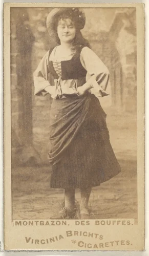 Montbazon, Des Bouffes, from the Actors and Actresses series (N45, Type 1) for Virginia Brights Cigarettes by Allen & Ginter, photograph, 1885-1891