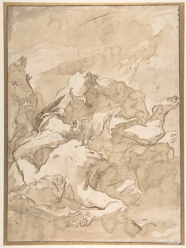 The Good Samaritan by Giovanni Antonio Guardi, drawing, 1699-1766