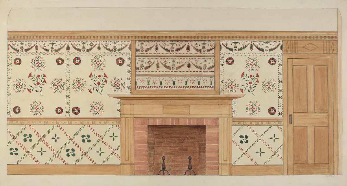 Stencilled Ballroom by Ray Holden, index of american design, 1936