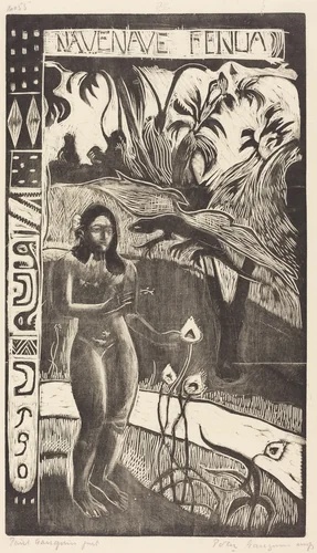 Nave Nave Fenua (Delightful Land) by Paul Gauguin, print, 1894-1895